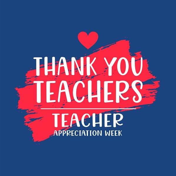 Teacher Appreciation Week poster, Thank You Teachers. Vector